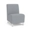 Lesro Siena Lounge Reception Armless Guest Chair, Brushed Steel, RS Fog Upholstery SN1102 - alternate 1